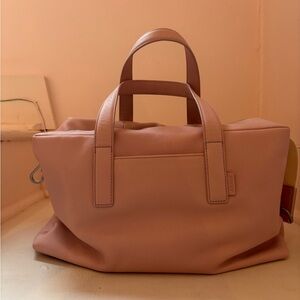 Chic Blush Away Travel “Everywhere Bag” Leather Tote Bag